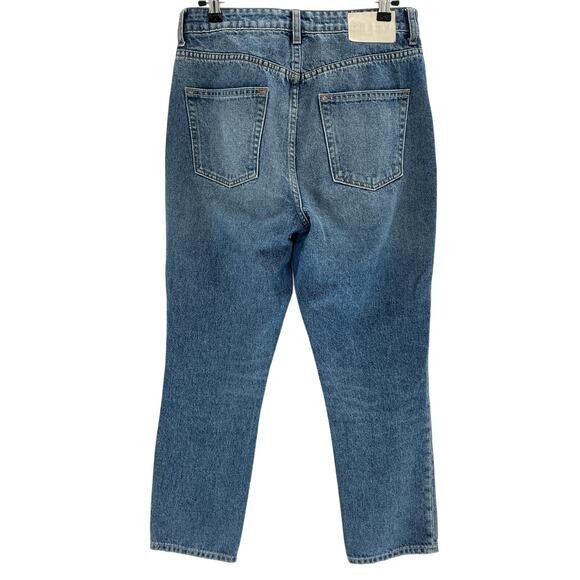 Grlfrnd 'Karolina' Blue High Rise Straight Crop Jean Size 28 - Picture 3 of 4